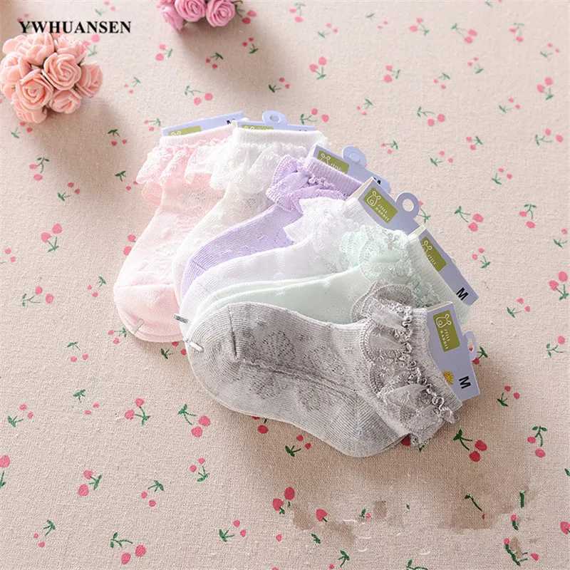 0 to 6 Yrs Cotton Eyelet Flower Socks Toddler Baby Child Girls Ruffle Lace Ankle Cotton Dress Socks Princess Summer CL240824
