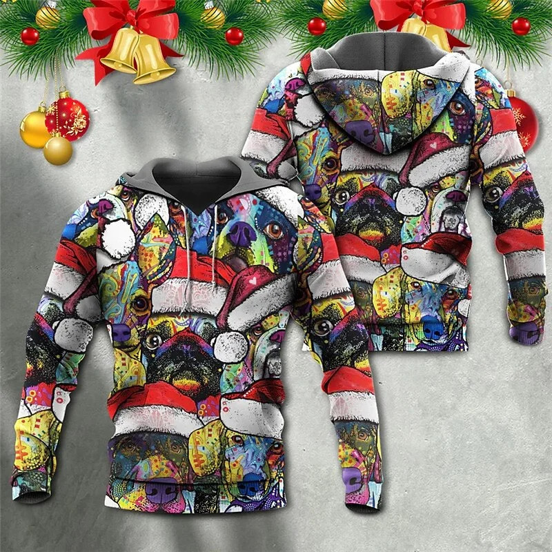 3D Funny Santa Claus Snowman Printed Pullover Hoodies For Men ren Cute Sweatshirts Women Harajuku Hoodie Winter Top 240823