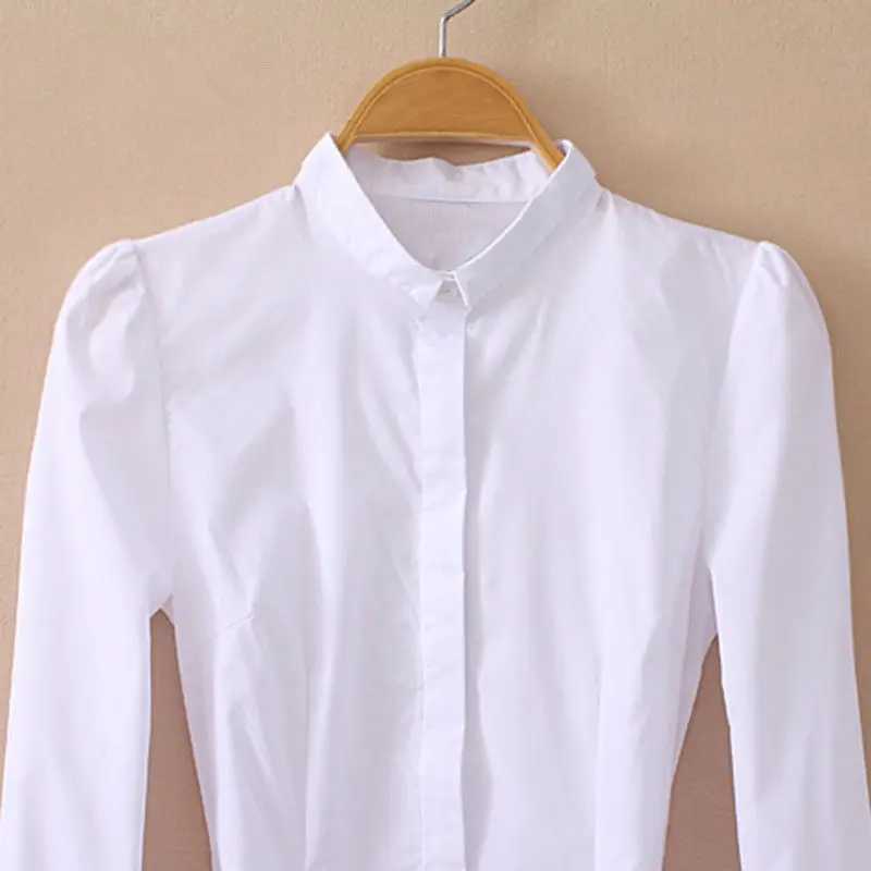 Women's Jumpsuits Rompers Elegant womens long sleeved white shirt womens office work shirt fashionable jumpsuit Korean design jumpsuit autumn 202