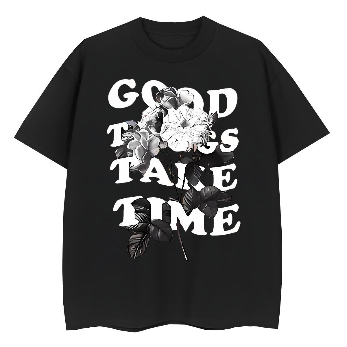 Designer Fashion Mens Tshirts flower Sports Casual 230g 100% Cotton Tee Shirt Crew Neck Breathable Cool T shirt Custom Big Size