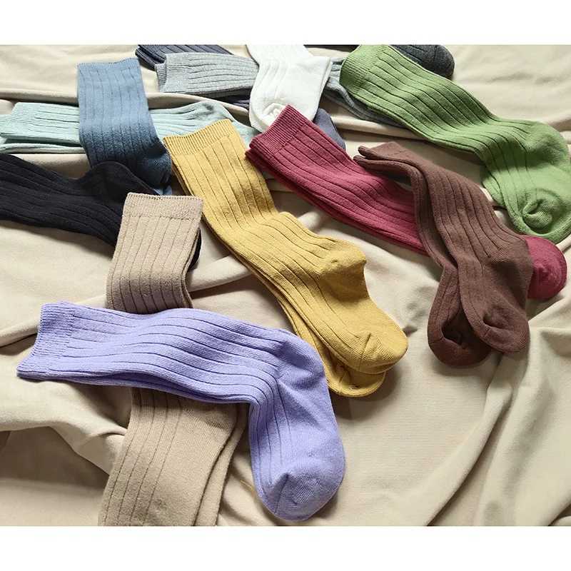 New Fashion Solid Baby Boys Girls Knee High Long Socks Cotton Breathable Stripe Soft Kids Sock Children School Uniform Socks CL240824