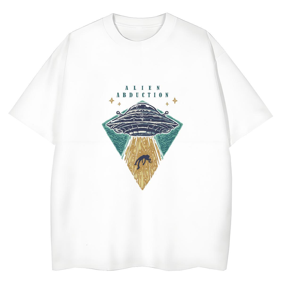 Nice Women Tees 230g 100% Cotton UFO Street Wear Woman T Shirts Short sleeve Soft Black White Tshirts