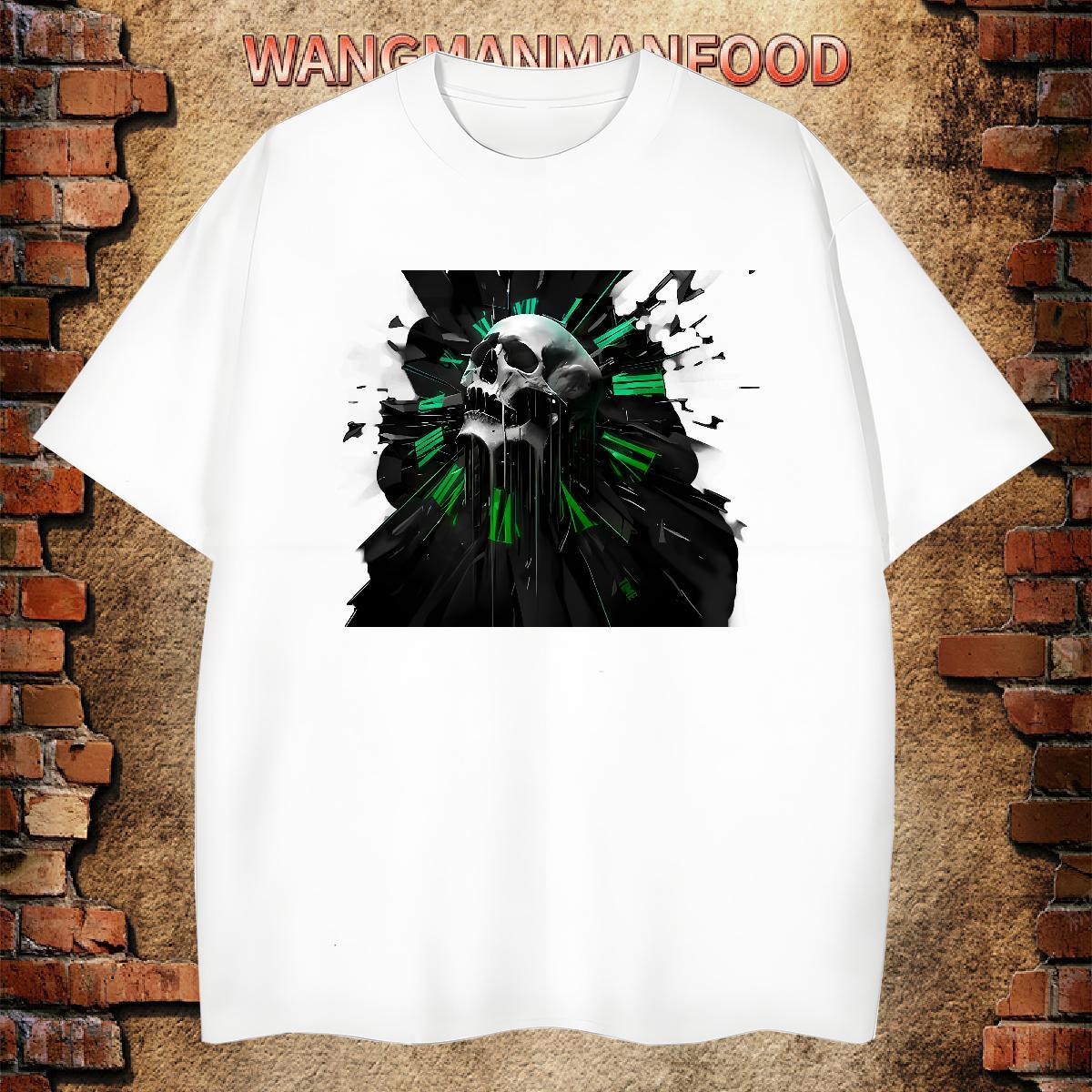 Designer T Shirts Men 100% Cotton 230g skull Street Casual Custom Printed Round Neck Short Sleeve Couples T Shirts Fashion Tops Tees