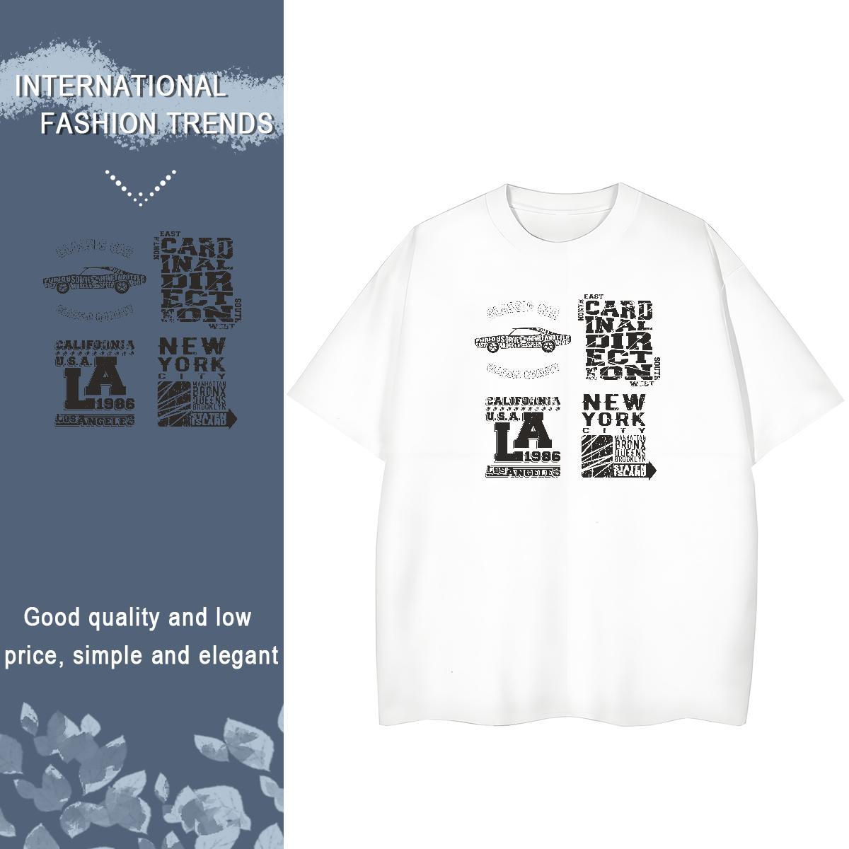 Designer Unisex Tshirts 230g Cotton letter Daily Wear Women T Shirts O Neck Short Sleeves Cartoon Anime Clothings