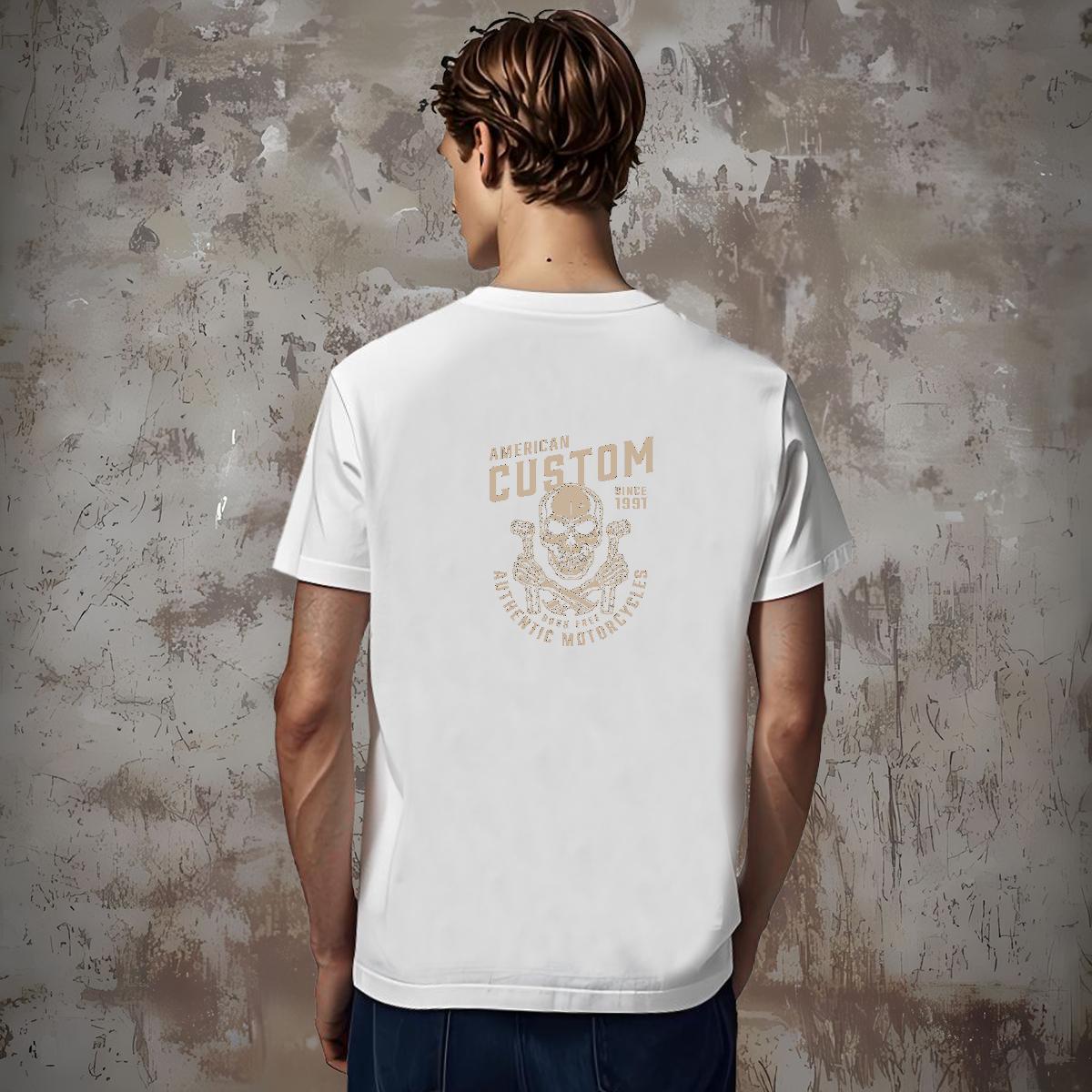 TOP Quality Man T Shirts 230g Pure Cotton skull Street Wear Custom Cartoon Breathable Soft Couples T Shirts New Designer Tops Tees
