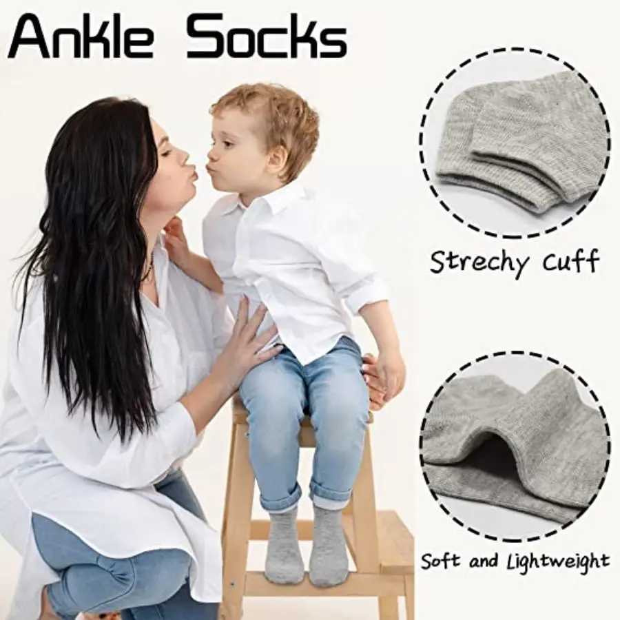 16 Pairs Ankle Socks - Toddler Low Cut Socks - for 1-13 Years Boys Girls School Socks CL240824