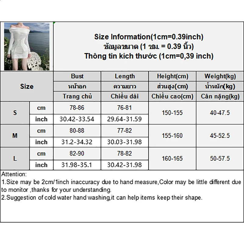 Womens Clothing Fall Off Shoulder Long Sleeve Strap Short Spice Club Party Dress White Color 240823