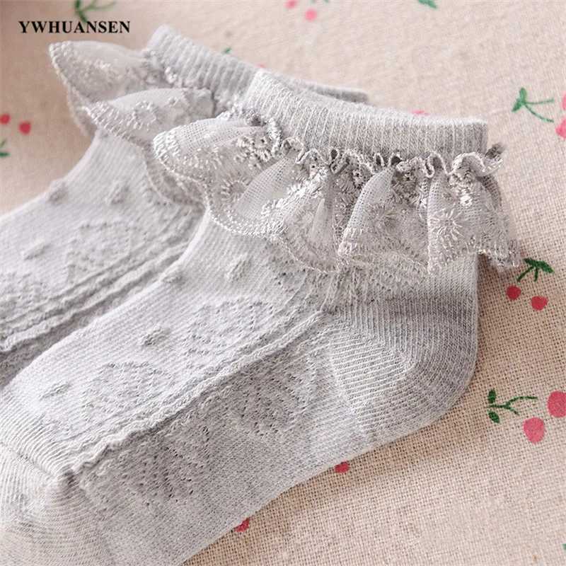 0 to 6 Yrs Cotton Eyelet Flower Socks Toddler Baby Child Girls Ruffle Lace Ankle Cotton Dress Socks Princess Summer CL240824