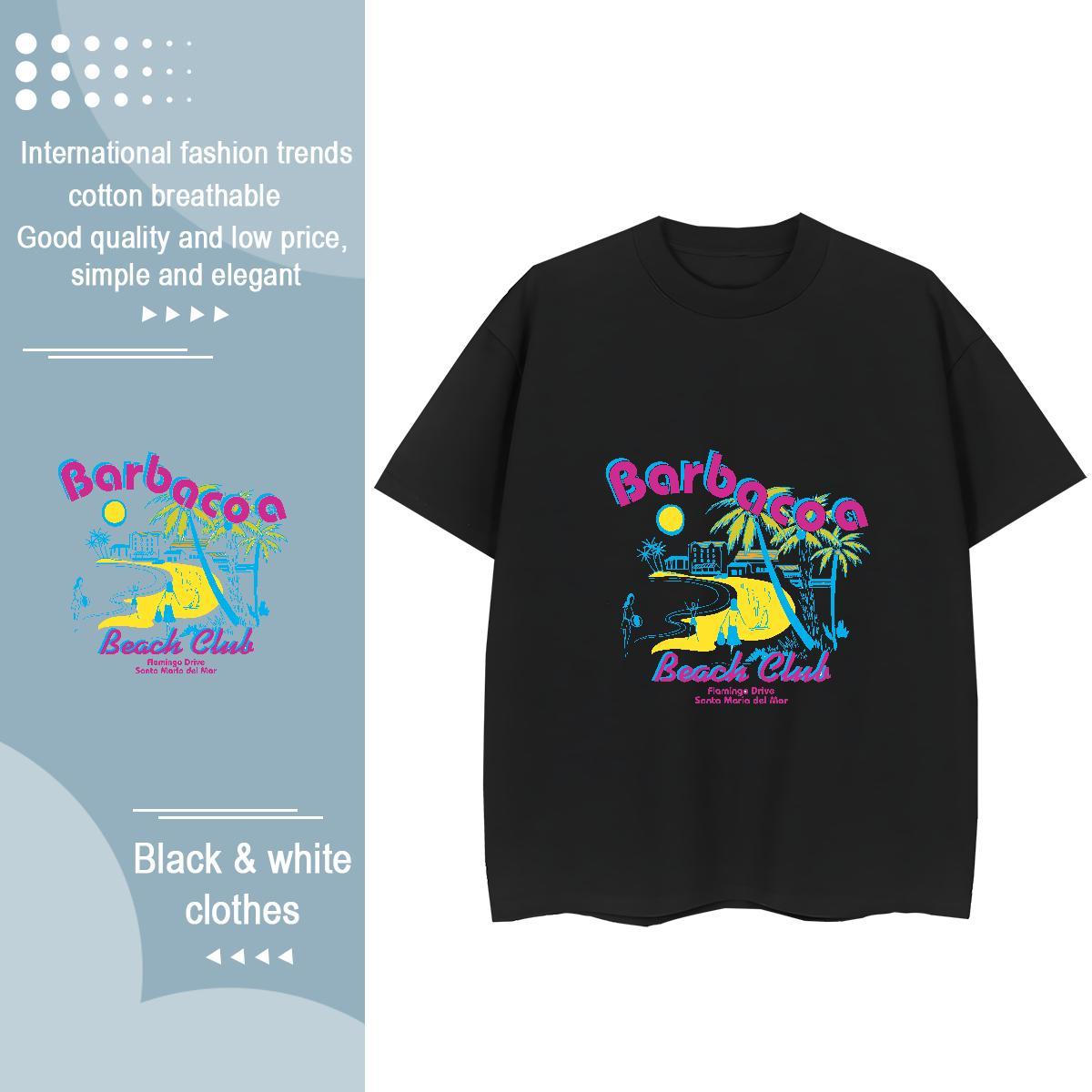 5A Unisex Tshirts 230g 100% Cotton tree Street T-Shirts for Women Breathable Soft Custom Cartoon Tees Shirts