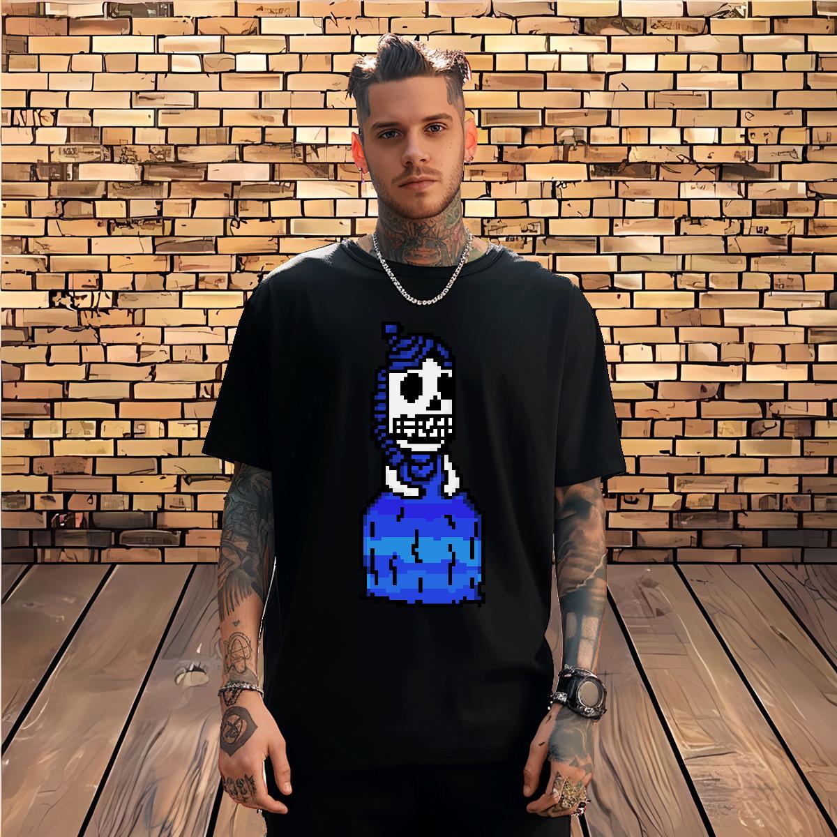Loose T shirt 100% Cotton 230g skull Beach Custom Print Plus Size Short Sleeve O-Neck Men Tops Tees New Designer Clothings