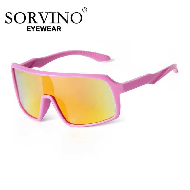 SORVINO Kids Boy Sports Sunglasses TR90 Cool Sun Glasses Pink Outdoor Goggle MTB UV400 BikeEyewear Shades Children Glasses Y240824