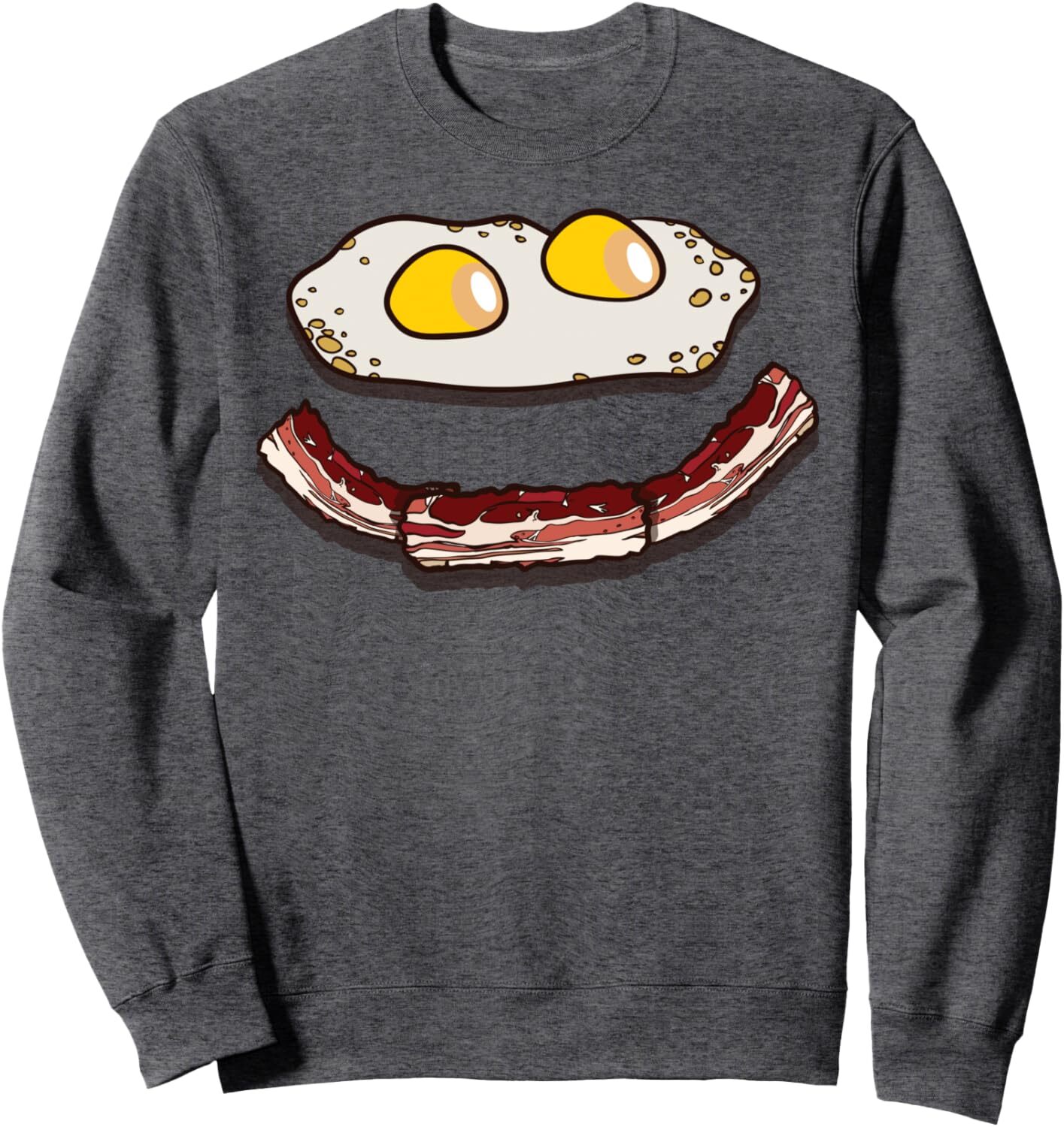 Long Sleeve Shirts for Men sweatshirt Bacon And Egss Funny Breakfast Smile Face Smile Gift Sweatshirt T shirt Tee Streetwear Casual tops clothes