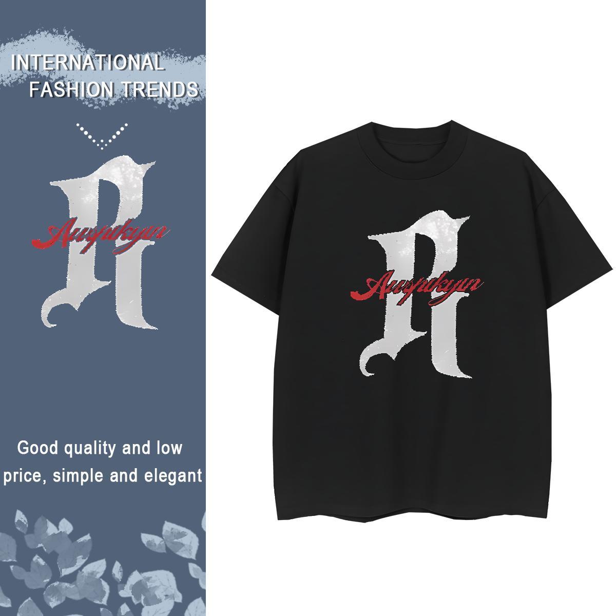 Unisex Womens Tshirts 100% Cotton 230g letter Casual Womens T Shirts Breathable Short Sleeve Customized Clothings
