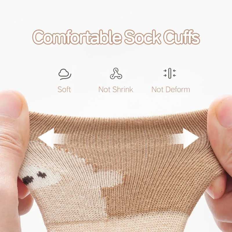 3Pairs/set Combed Cotton Kids Anti-Slip Boat Socks Casual Baby Boys Girls Sock Floor Children Socken Newborn Socks For 0-4Years CL240824