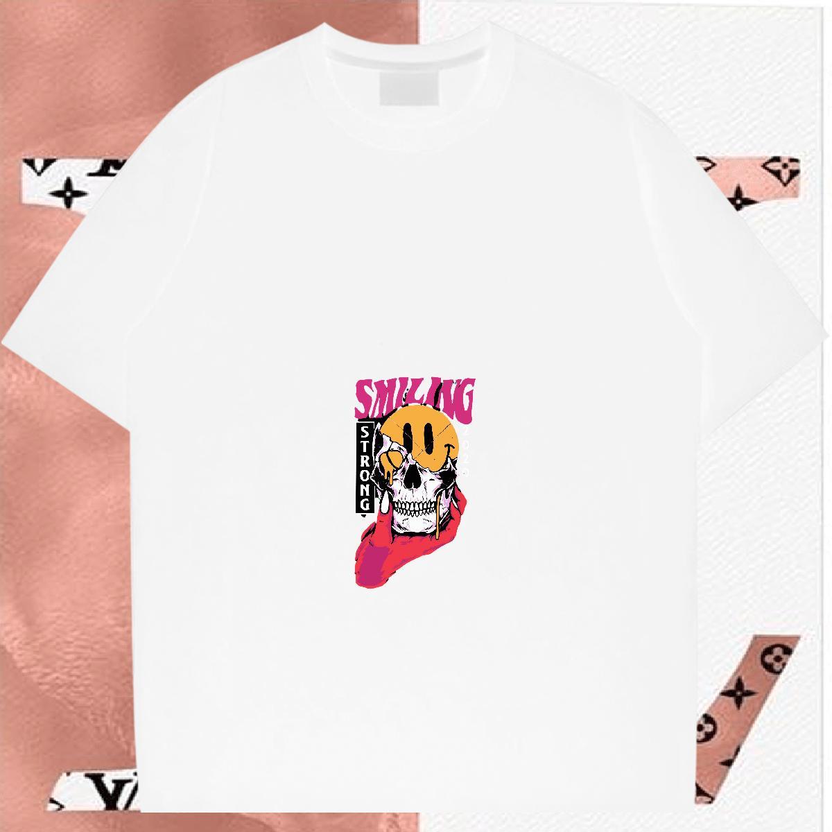 Brand Men T Shirts 100% Cotton 230g skull Home Outdoor Custom Anime Round Neck Short Sleeve Men Tees Classic Tops