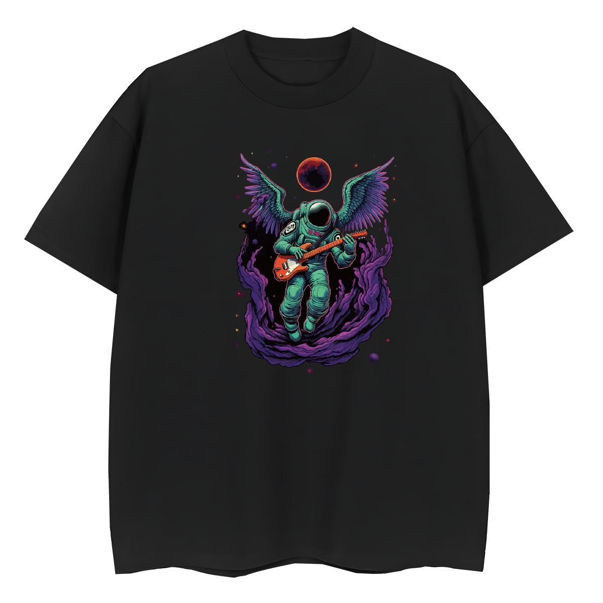 Loose Lady T shirt 230g Pure Cotton universe Sports Street Wear T-Shirts Crew Neck Cartoon Anime Tees