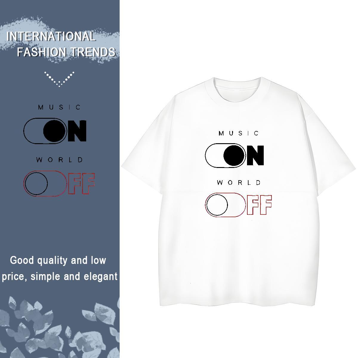 Loose Fit T-Shirts 230g Cotton letter Hip Hop Street Asian Size Breathable Short Sleeve Tshirt for Man Woman New Clothings