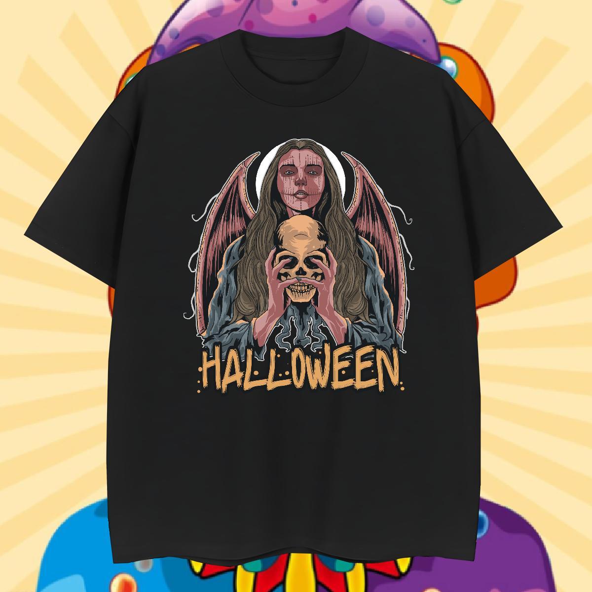 Fashion Designer Mens Tshirts skull Beach 230g 100% Cotton Tees Crew Neck Breathable Soft T Shirts Men Cartoon Printing L-4XL