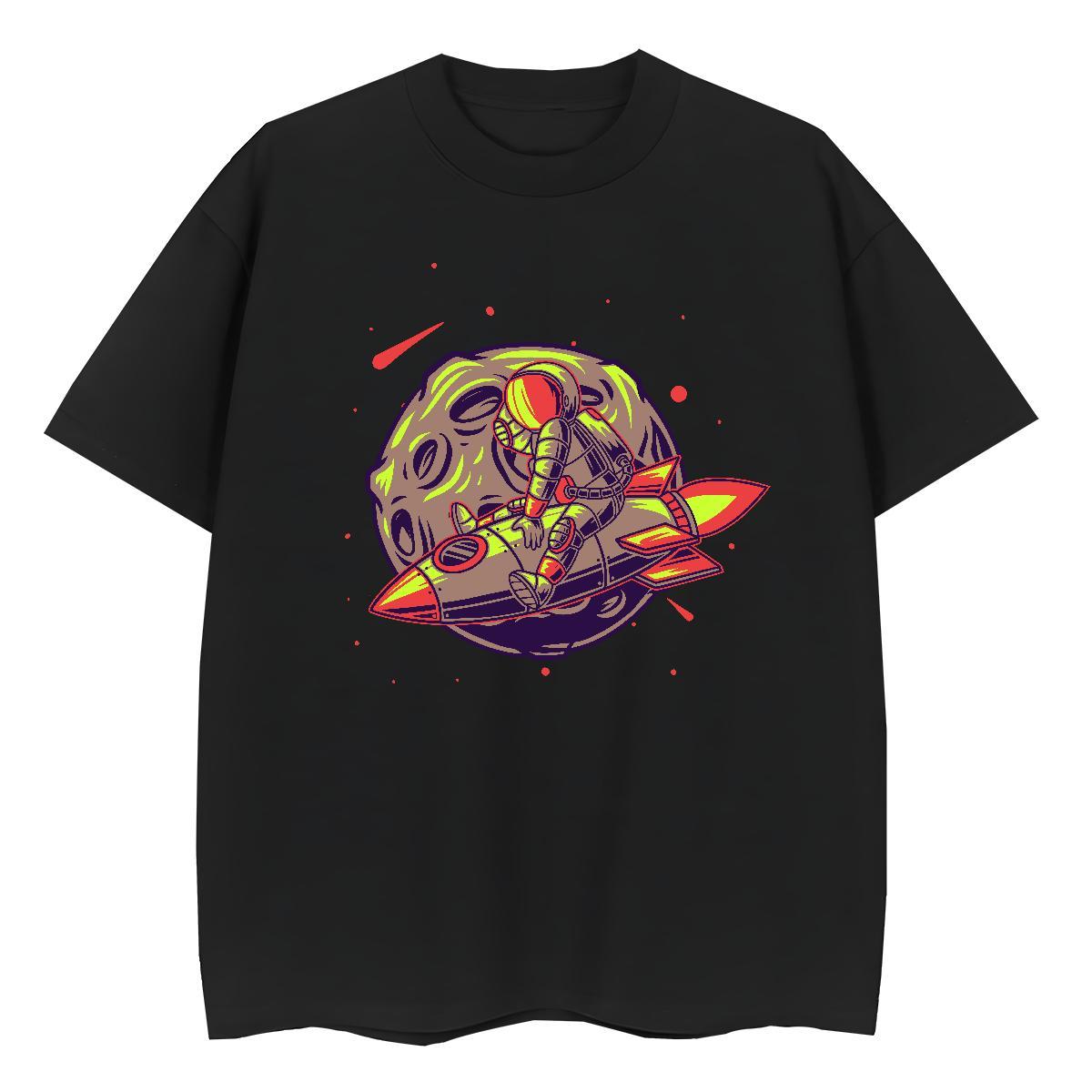 Free Shipping Tshirt for Man Woman 230g Pure Cotton universe Hip Hop Street Womens T Shirts Short Sleeve O-Neck Custom Print Oversized Top Tees