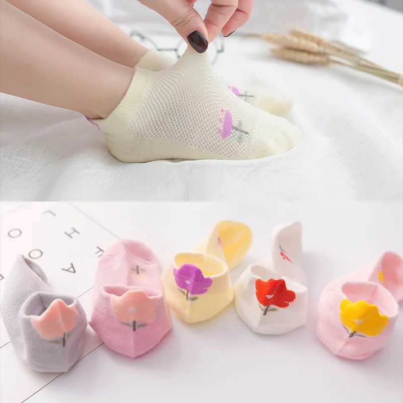 5Pairs/Lot Childrens Socks Autumn Winter Cotton Socks Girls Short Sox 1-12 years old Heart Kids Boy Breathable Socks Floor Sock CL240824