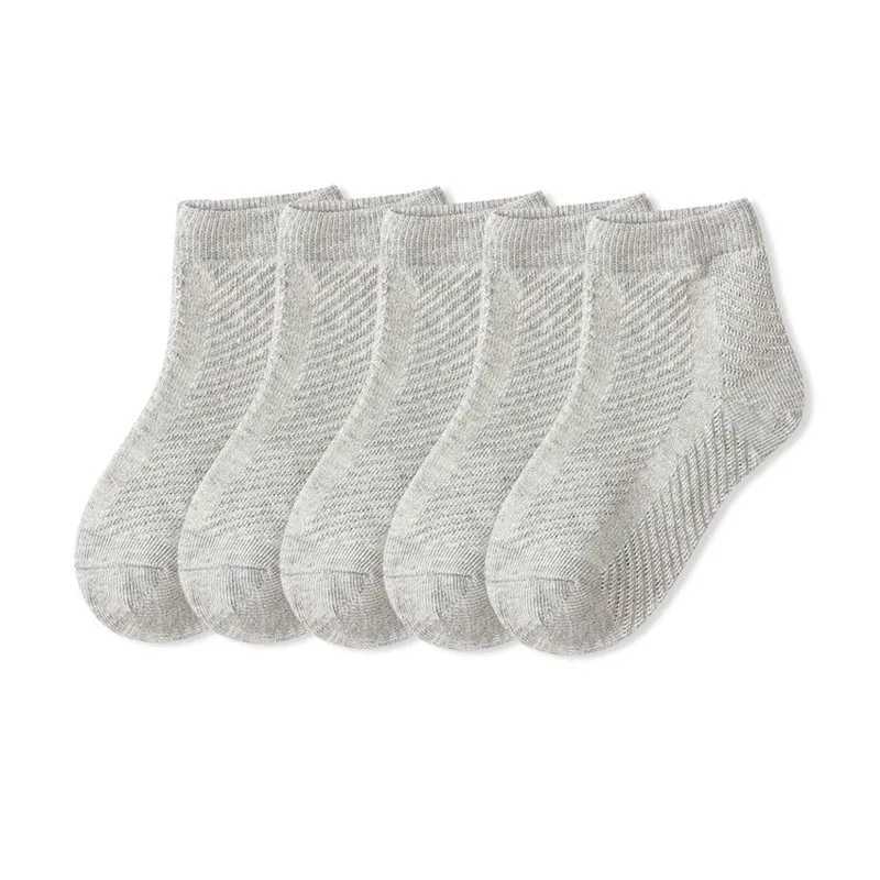 5 Pairs/Lot Summer Hot Children Socks Boy Girl Baby Cotton Fashion Mesh White Gray Blue For 1-12 Years Kids Teens Student Socks CL240824