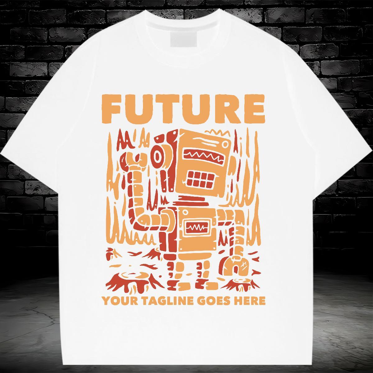 Unisex Womens Tshirts 230g Pure Cotton letter Hip Hop Womens T Shirts Crew Neck Plus Size Cartoon Tops Tees