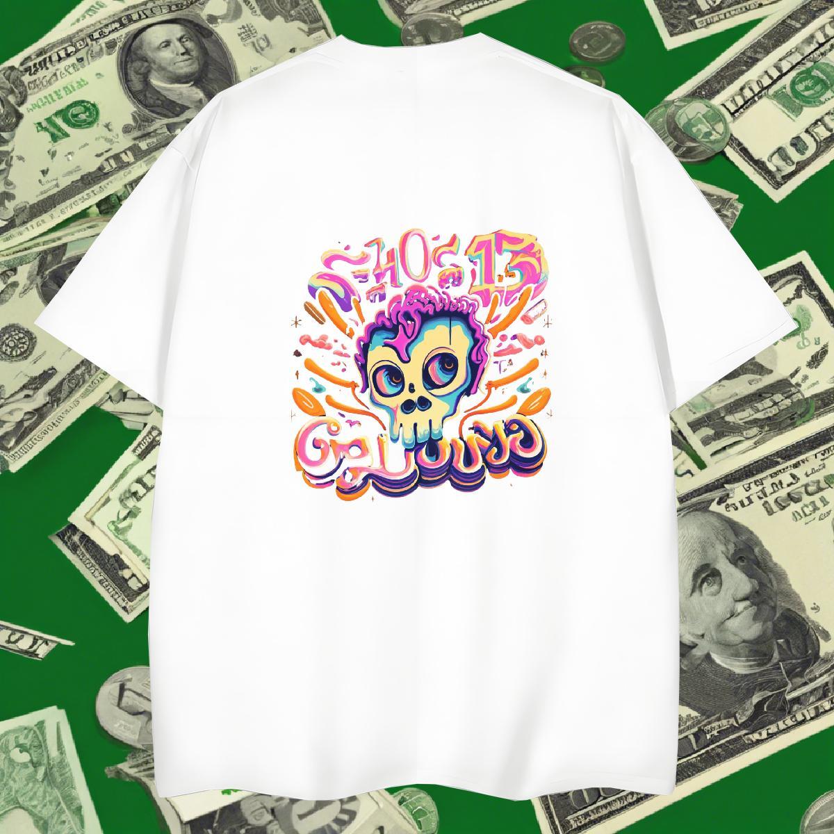 High Quality T Shirts Men 230g 100% Cotton skull Sports Casual Plus Size Custom Breathable Tshirt for Man Woman Factory Direct Tops