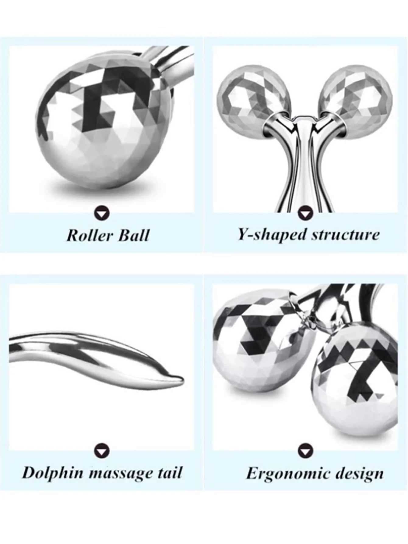 Face Rolling Massager Facial Lift 3D Manual Roller Massager Y Shape 360 Rotating Wrinkle Remover Body Massager Skin Care Tools CL240825