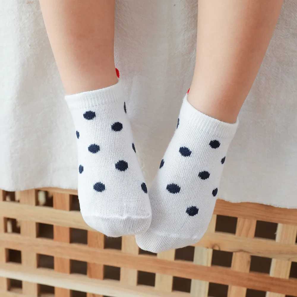 5Pairs/lot 0-12Y Cute Lovely Short Baby Socks Children Sock Red Heart Girls Cotton Mesh Cute Newborn Boy Toddler White Sock CL240824