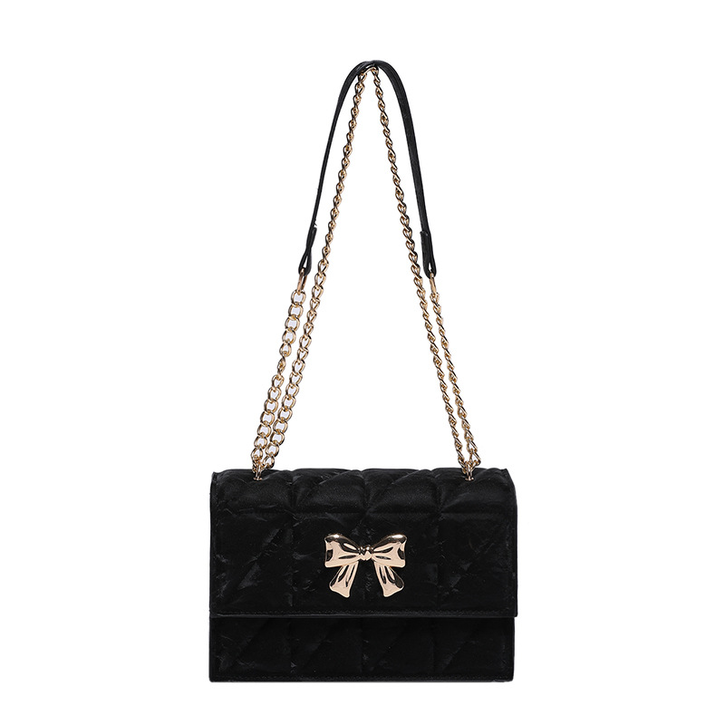 Women's new diamond grid chain small square bag versatile single shoulder crossbody bag