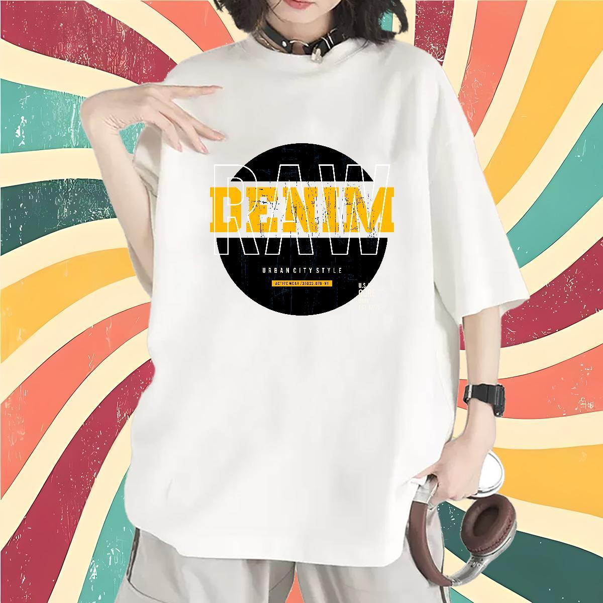 Designer Woman Tshirt 230g Pure Cotton letter Summer Casual T-Shirts for Women Short sleeve Soft Black Oversized Tees Shirts