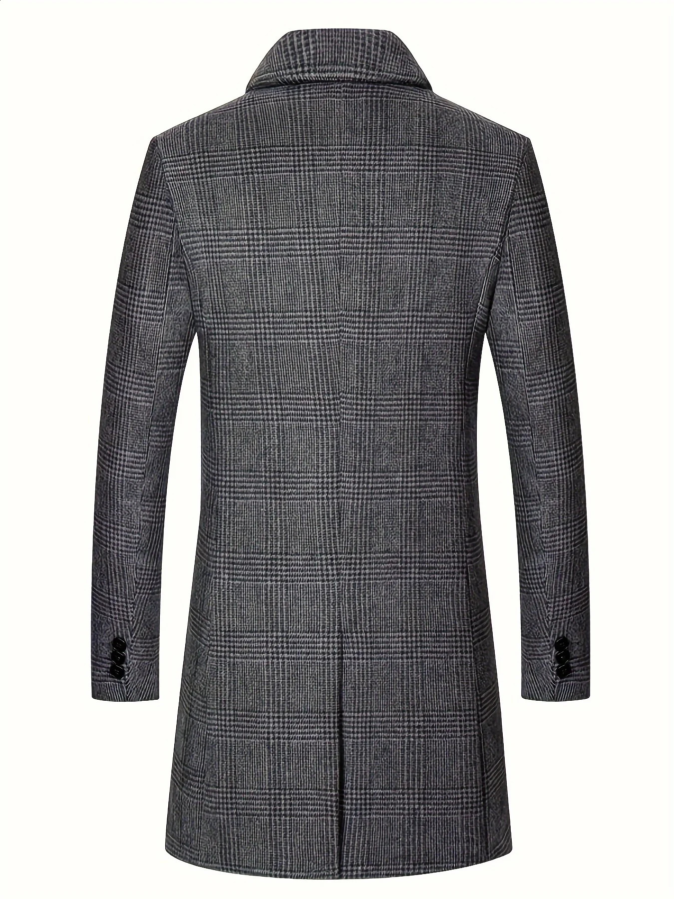 Autumn and winter mens British style woolen coat casual long business windbreaker 240823