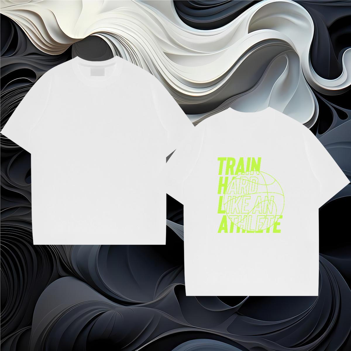Classic Man T Shirts 230g Cotton letter High Street Hip Hop Customized Print Breathable Soft Men Clothes T-Shirt Free Shipping Tees