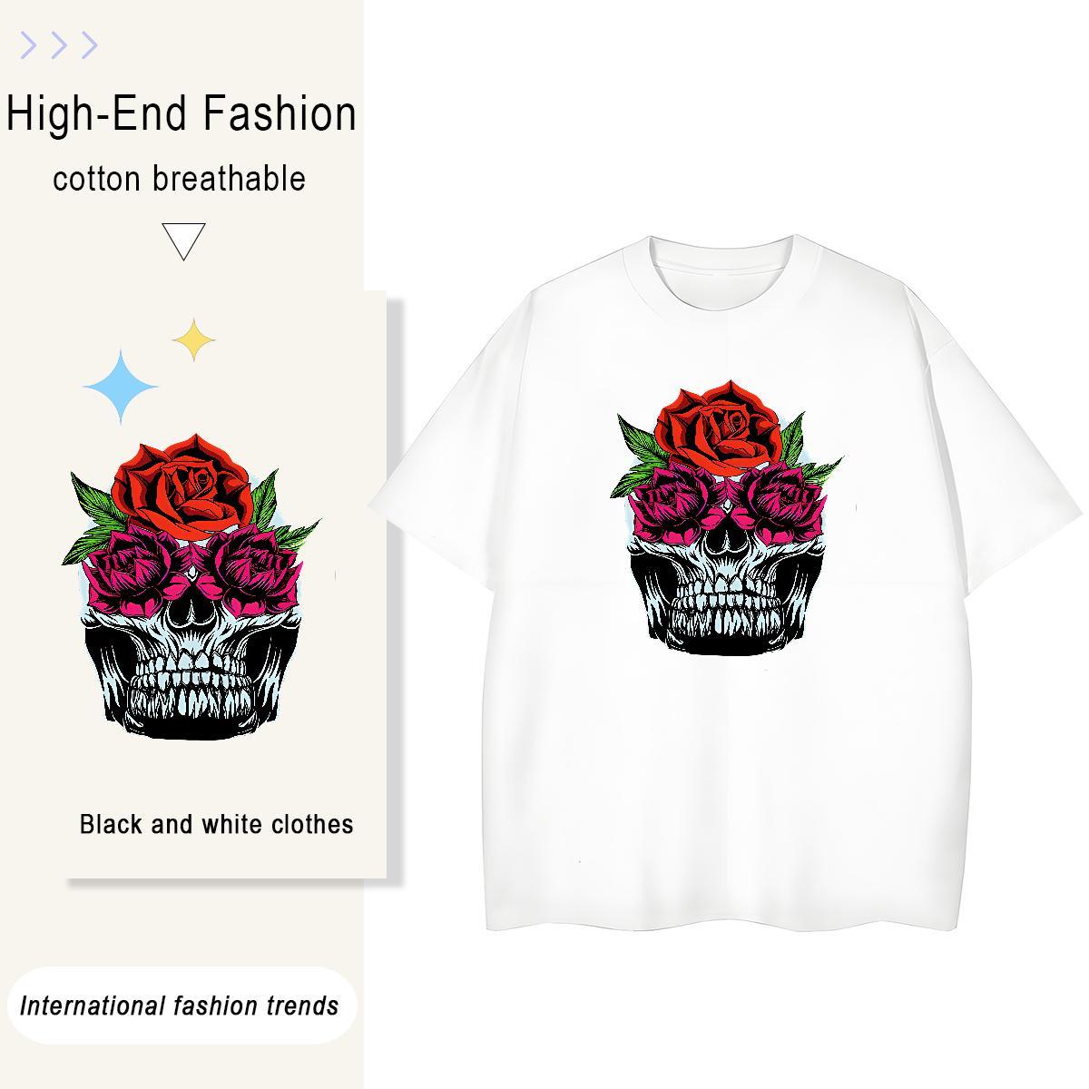 Cool Design T Shirt For Man 100% Cotton 230g flower Spring Summer Custom Big Size Breathable Crew Neck Men Tees New Tees Shirts