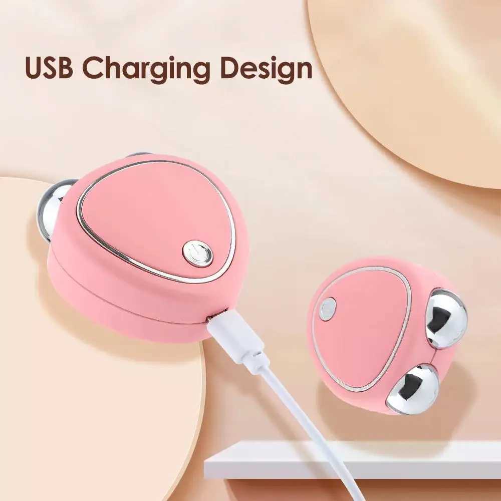 Portable Electric Face Lift Roller Massager EMS Microcurrent Sonic Vibration Facial Lifting Skin Tighten Massage Beauty Devices CL240825