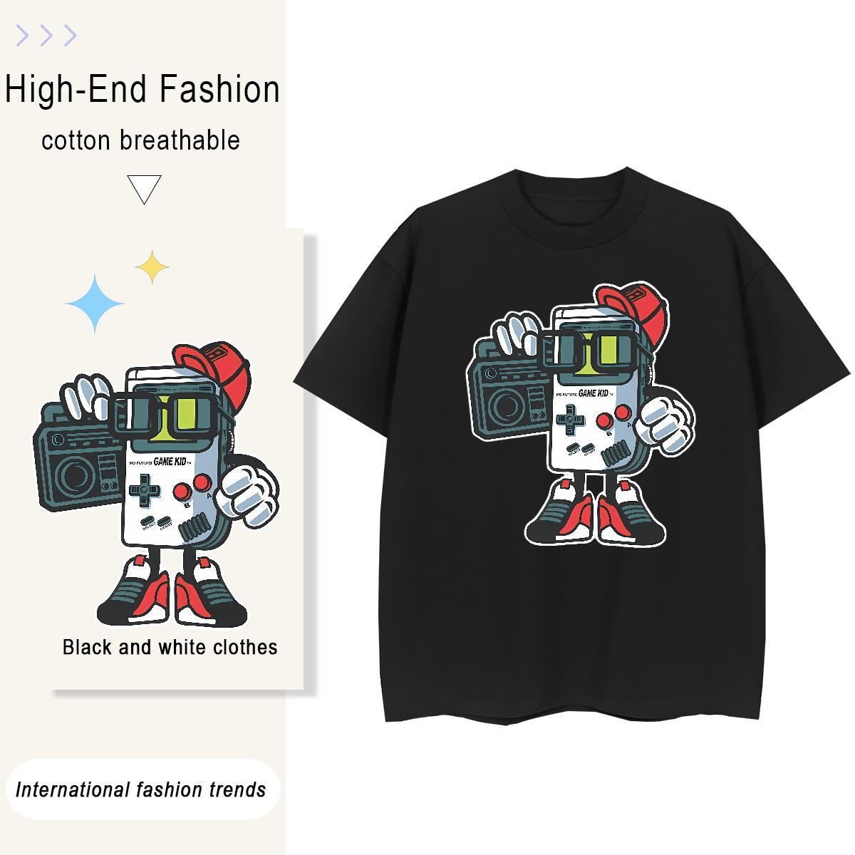 Lady Lady T shirt 230g 100% Cotton game Hip Hop Street Woman T Shirts Crew Neck DIY Printed Tops Tees