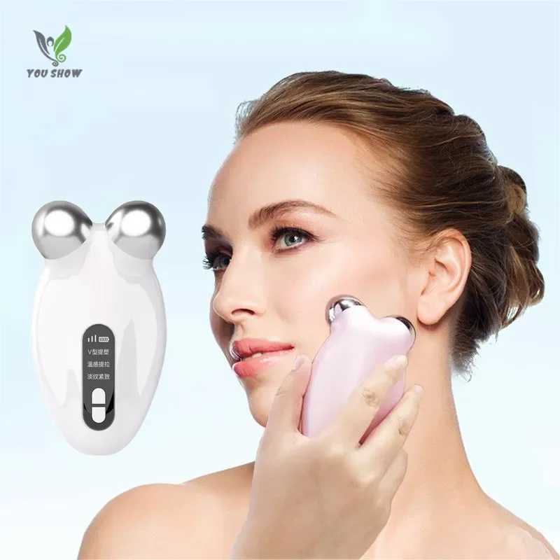 Ems Microcurrent Facial Beauty Anti-cellulite Double Chin Thermal Vibration Massage Machine Face Lift Firming and Tender Skin CL240824