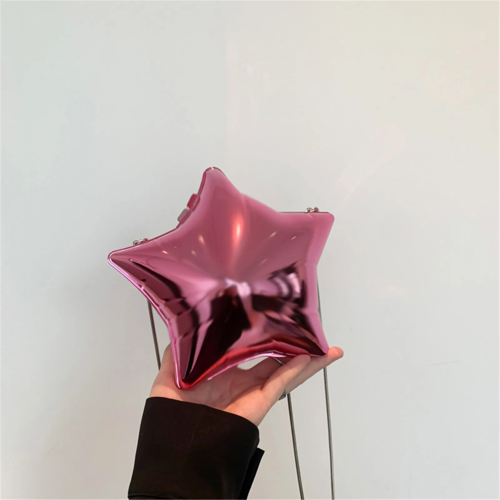 Fashion Creative Acrylic Star Shaped Crossbody Bags er Women Shoulder Bag y Silver Evening Party Clutch Purses 240824