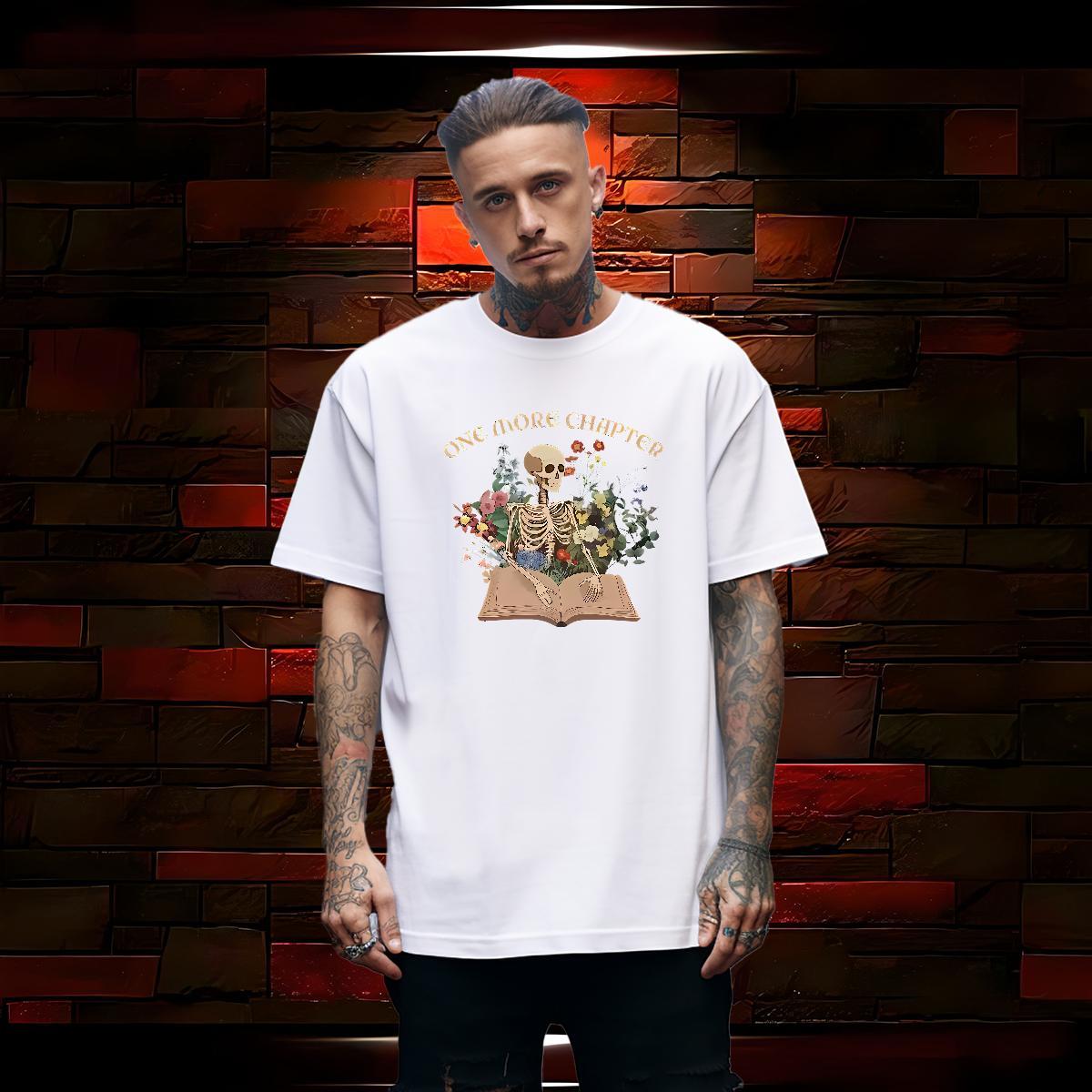 Designer Men T Shirts 230g 100% Cotton book Beach Oversized Breathable Crew Neck Tshirt for Man Woman 2024 Summer Top Tees