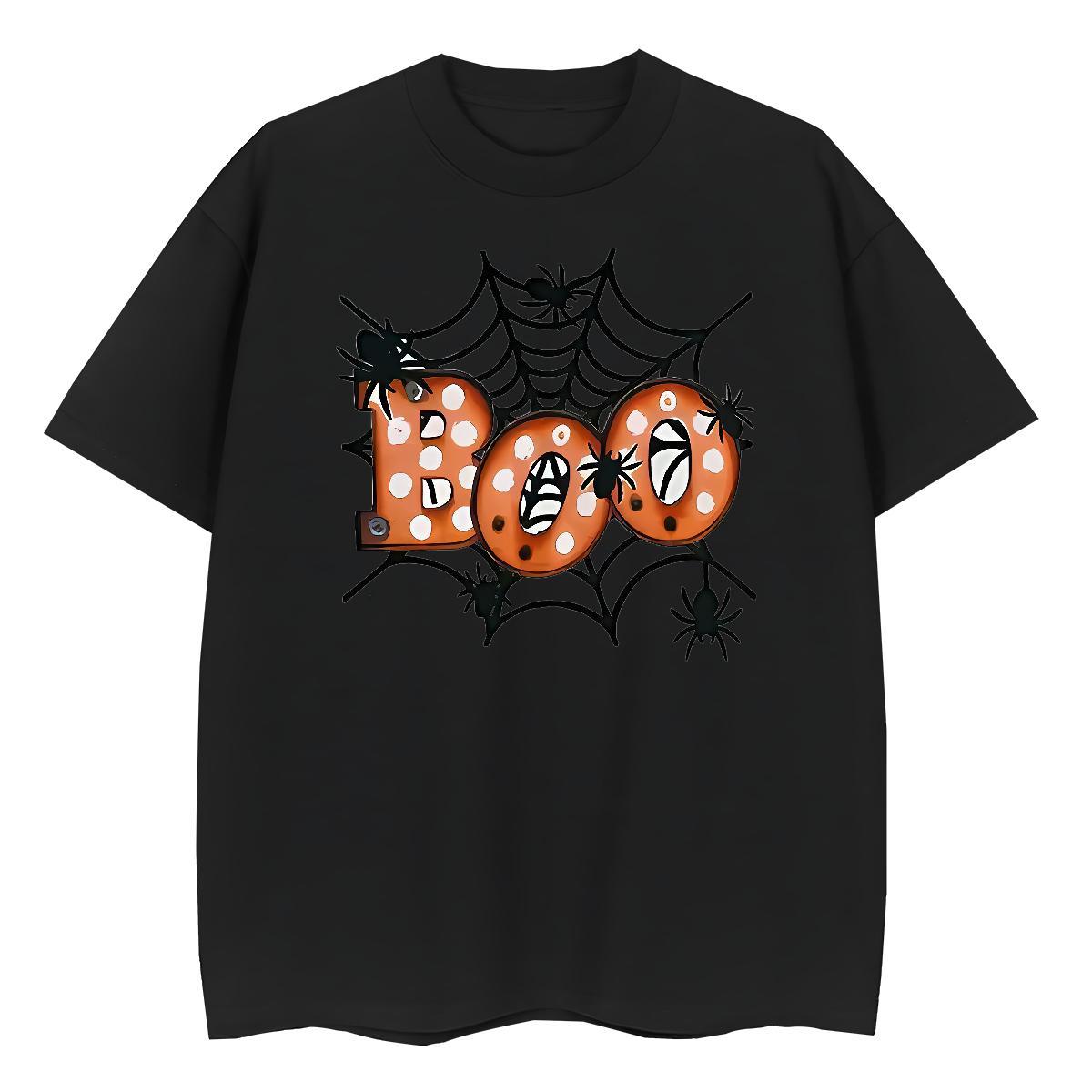 New Arrival Men Tees spider Casual Daily Wear 230g Cotton Top Tees Breathable Short Sleeve Unisex T shirt Skull