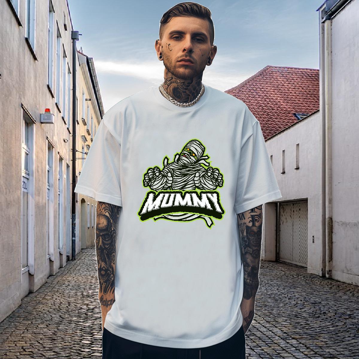 Classic T shirt 230g 100% Cotton skull High Street Hip Hop Oversized 3XL 4XL Breathable Short Sleeve Men Clothes T-Shirt New Arrival Tops