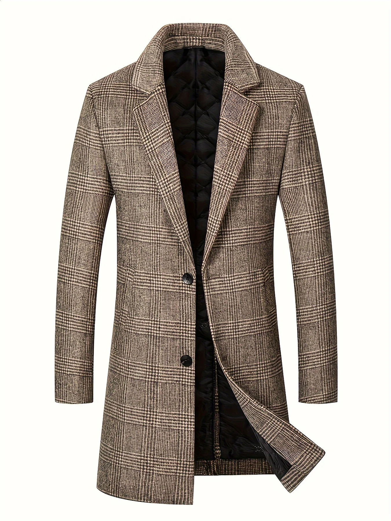 Autumn and winter mens British style woolen coat casual long business windbreaker 240823