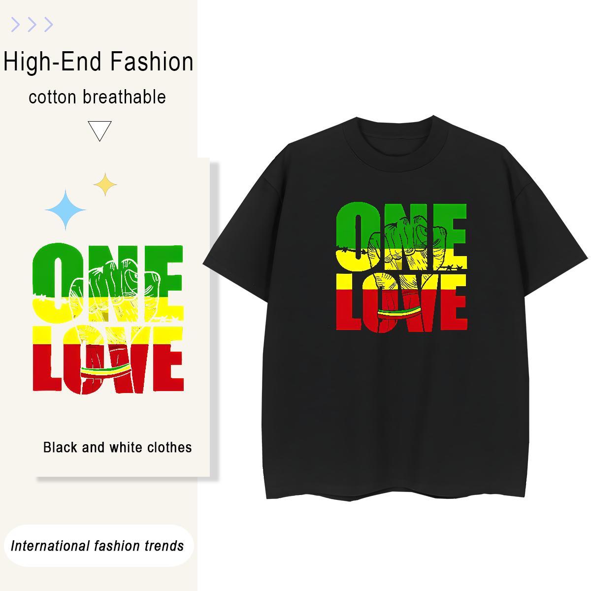 Lady Couples T Shirts 230g 100% Cotton letter Home Outdoor T-Shirts for Women Breathable Short Sleeve Anime Tee Shirt