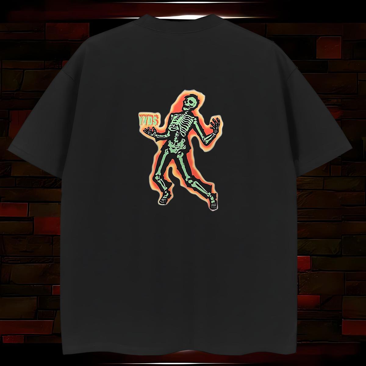 High Quality T Shirts Men 100% Cotton 230g skull Summer Casual Anime Breathable Short Sleeve Couples T Shirts New Arrival Polos