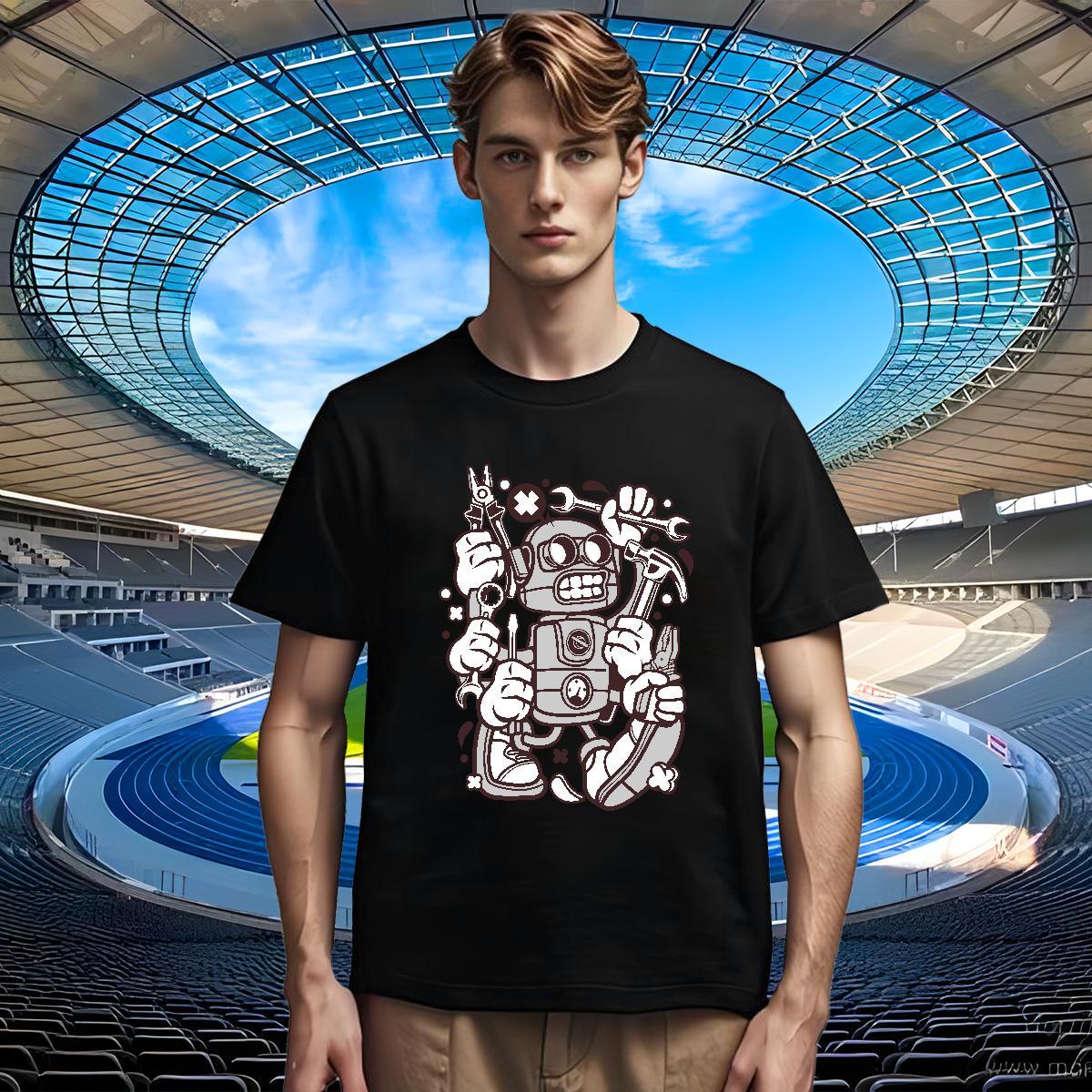 Cool Design T Shirt For Man 230g Cotton ET Street wear Hip Hop Floral Print Breathable Short Sleeve Men Tops Tees Wholesale Wear