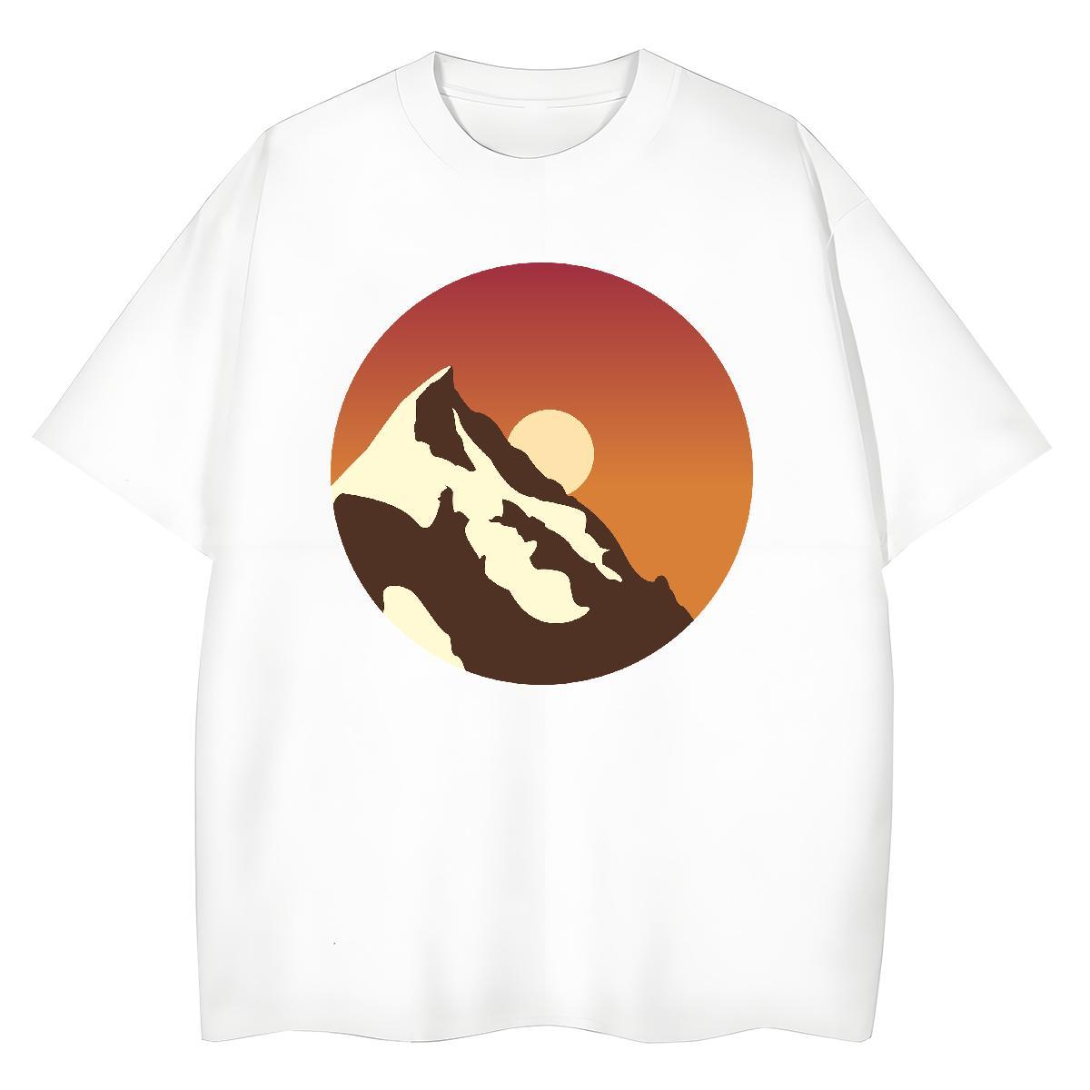 Nice Women Tshirts 230g Cotton sky Daily Outfit T-Shirts Breathable Floral Print Tops
