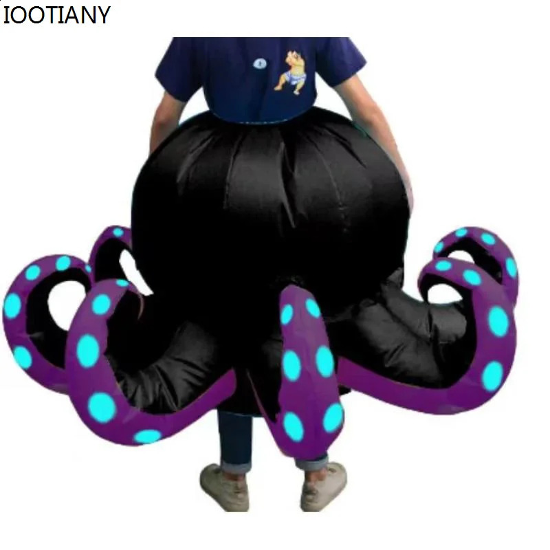 Men women animals inflatable costumes octopus performance props shark air blowing set Halloween mascot stage party 240823