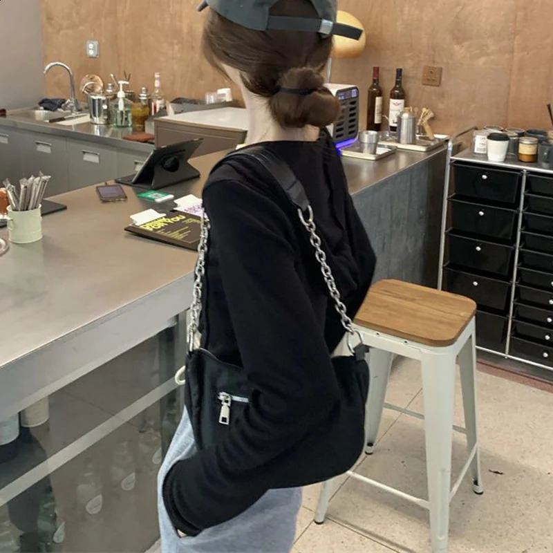 Gray Thin Hooded Knitted Cardigan Women Streetwear Single Breasted Y2K Crop Tops Woman Autumn Casual Long Sleeve Knitwear Coat 240824