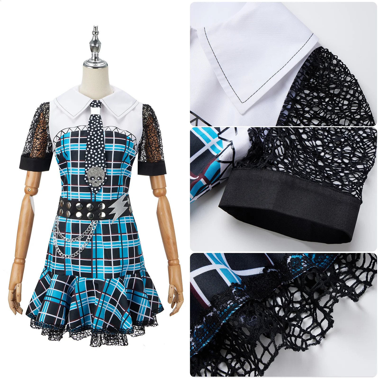 cosplay costume womens Halloween carnival blue dress 240823