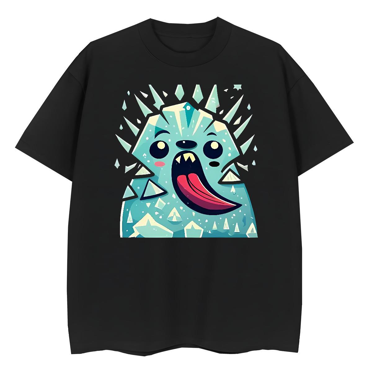 Loose Unisex Tshirts 230g 100% Cotton grimace Sports Casual T-Shirts Crew Neck Anime Oversized Polos